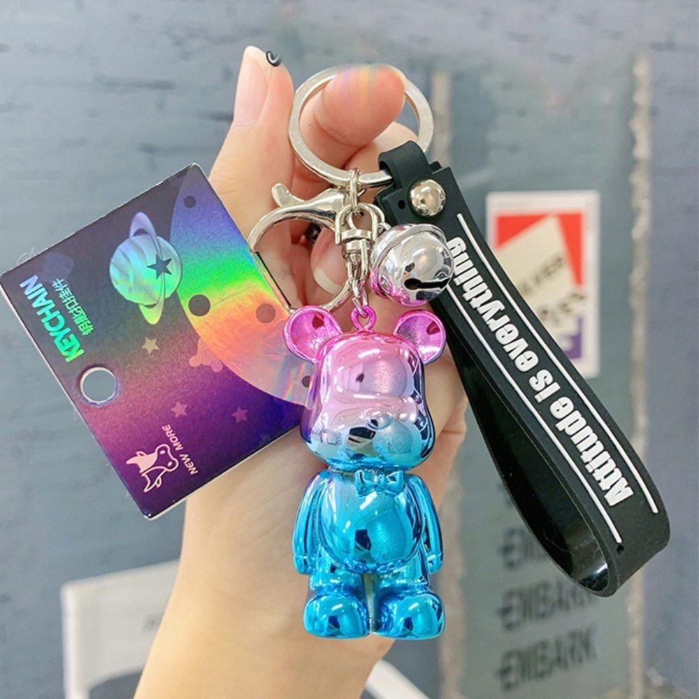 13 pro Keychain Electroplating Colorful Bear Keychain Pendant Accessories